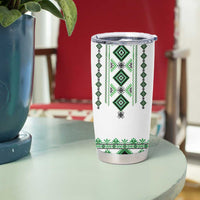 Ukraine Vyshyvanka Inspired Tumbler Cup Ukrainian Traditional Folk Pattern