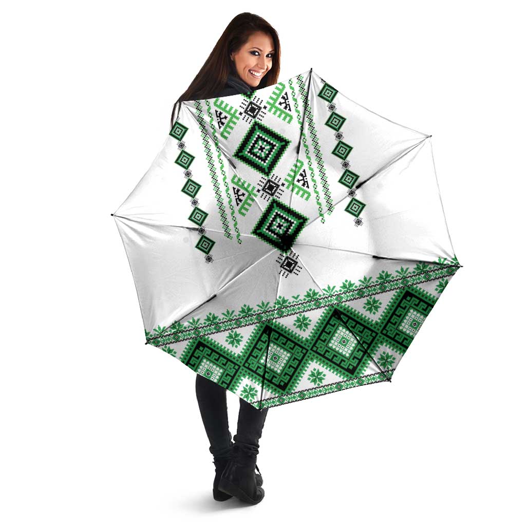 Ukraine Vyshyvanka Inspired Umbrella Ukrainian Traditional Folk Pattern