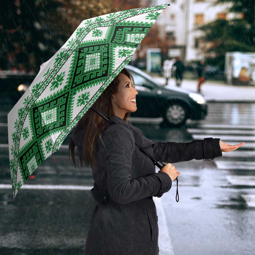 Ukraine Vyshyvanka Inspired Umbrella Ukrainian Traditional Folk Pattern