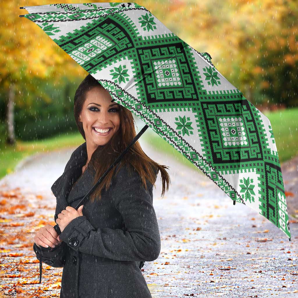 Ukraine Vyshyvanka Inspired Umbrella Ukrainian Traditional Folk Pattern