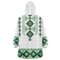 Ukraine Vyshyvanka Inspired Wearable Blanket Hoodie Ukrainian Traditional Folk Pattern