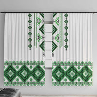Ukraine Vyshyvanka Inspired Window Curtain Ukrainian Traditional Folk Pattern