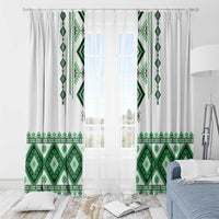 Ukraine Vyshyvanka Inspired Window Curtain Ukrainian Traditional Folk Pattern