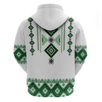 Ukraine Vyshyvanka Inspired Zip Hoodie Ukrainian Traditional Folk Pattern