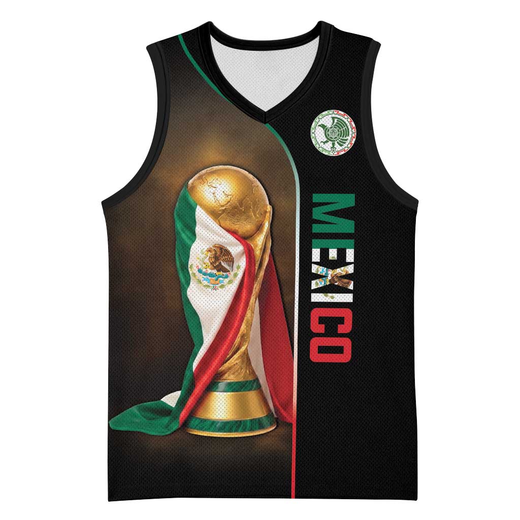 Personalized Mexico Football 2026 Basketball Jersey Trophy Flag Pride Art