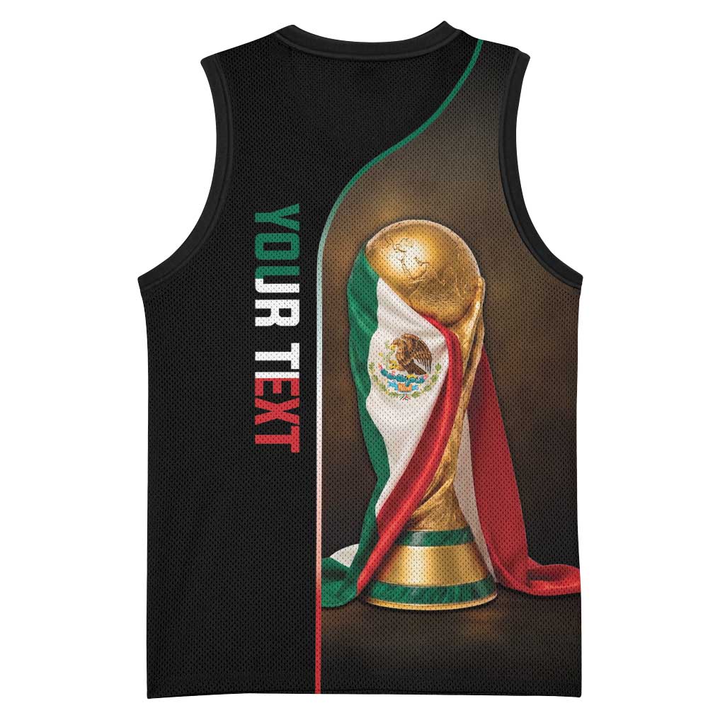 Personalized Mexico Football 2026 Basketball Jersey Trophy Flag Pride Art