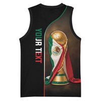 Personalized Mexico Football 2026 Basketball Jersey Trophy Flag Pride Art