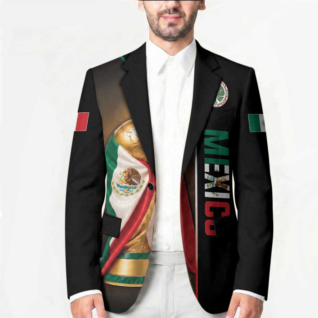Personalized Mexico Football 2026 Blazer Trophy Flag Pride Art