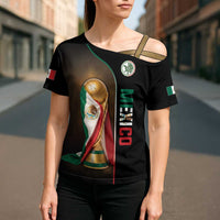 Personalized Mexico Football 2026 Cross Shoulder Shirt Trophy Flag Pride Art