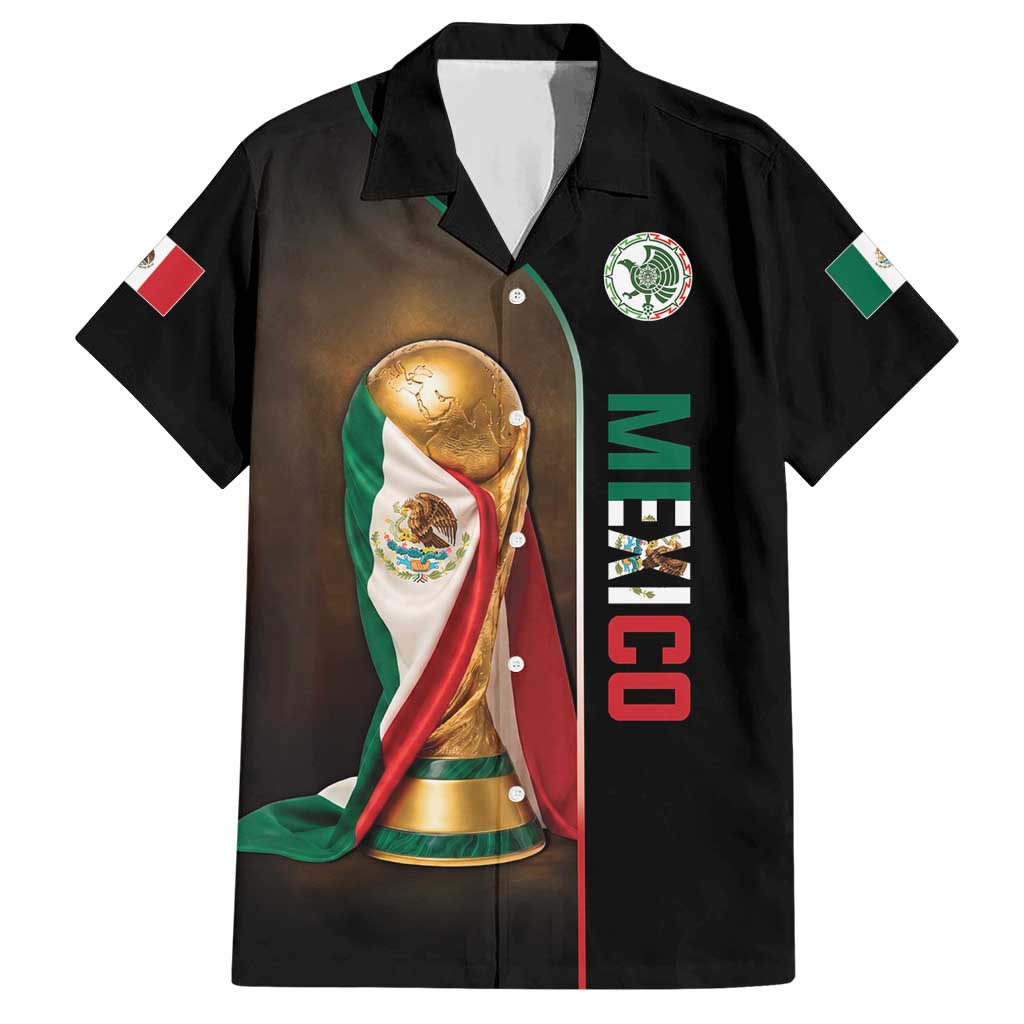 Personalized Mexico Football 2026 Hawaiian Shirt Trophy Flag Pride Art