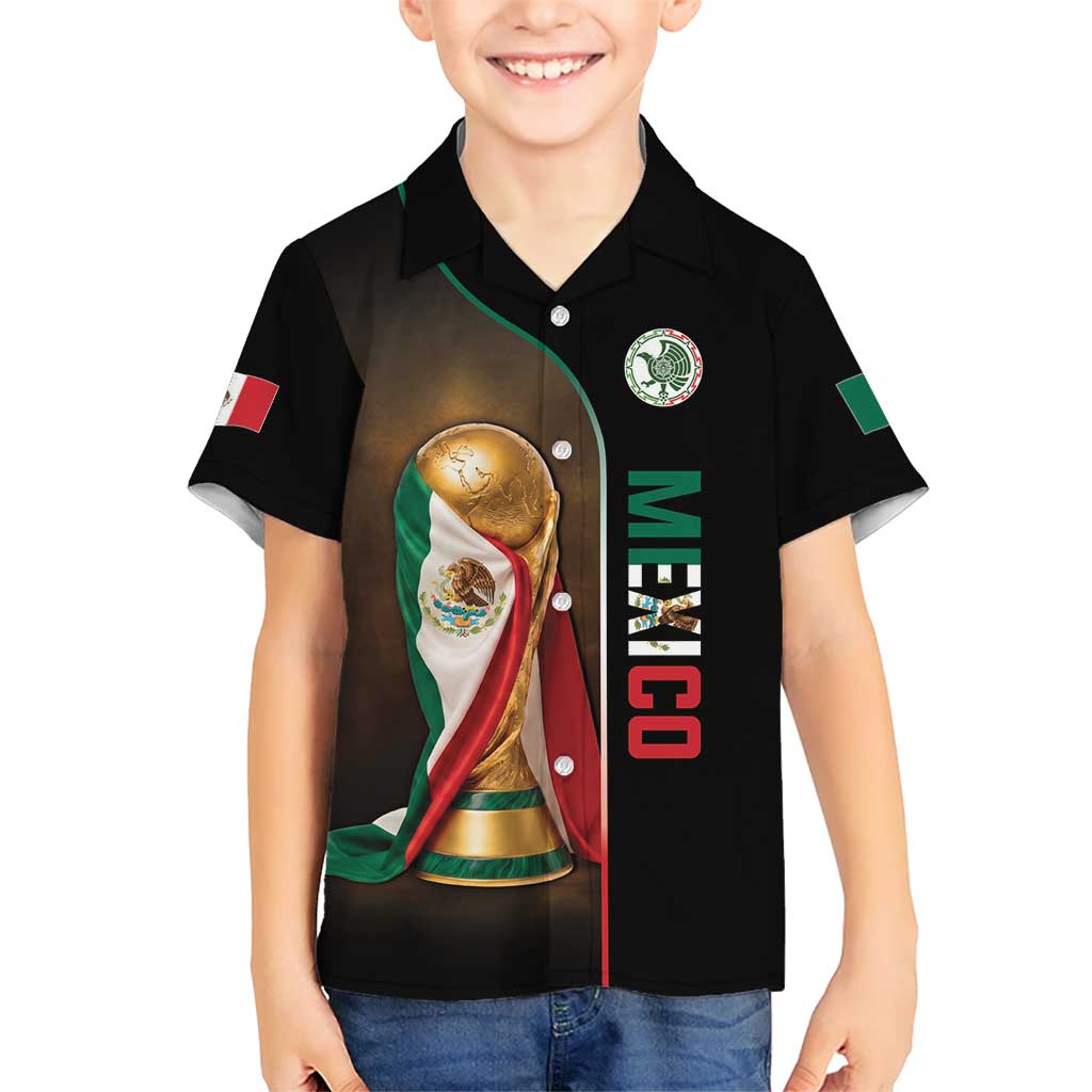 Personalized Mexico Football 2026 Hawaiian Shirt Trophy Flag Pride Art