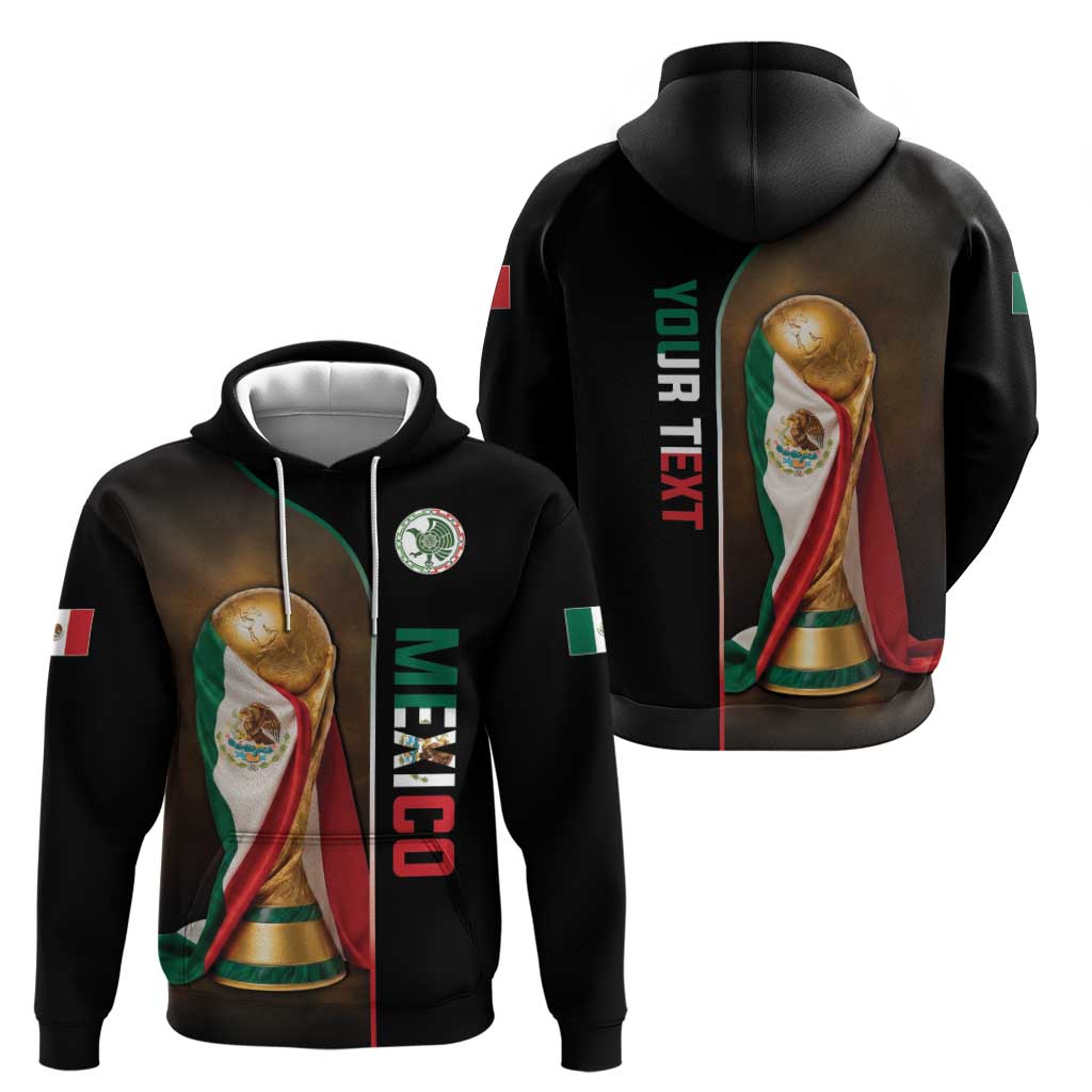 Personalized Mexico Football 2026 Hoodie Trophy Flag Pride Art