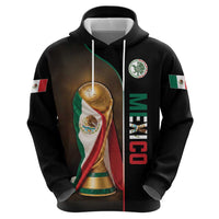 Personalized Mexico Football 2026 Hoodie Trophy Flag Pride Art