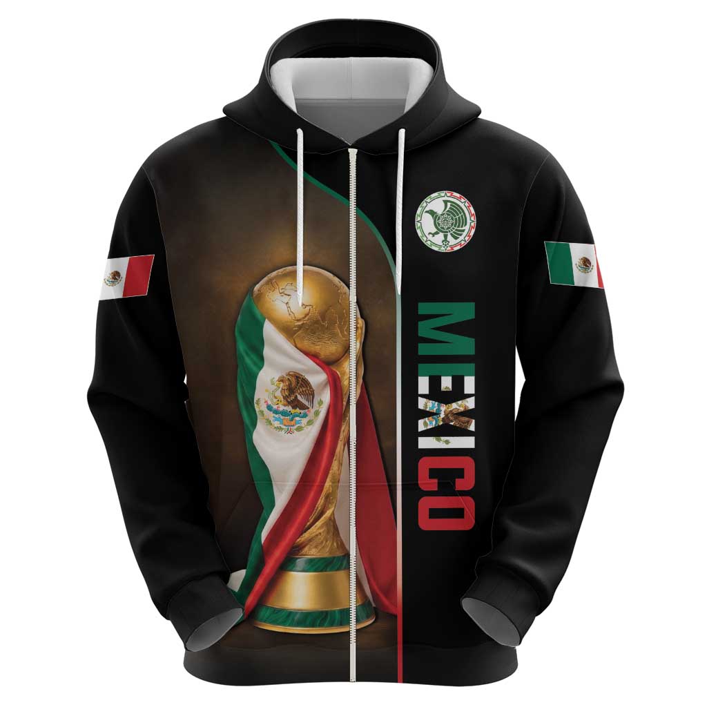 Personalized Mexico Football 2026 Hoodie Trophy Flag Pride Art