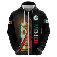Personalized Mexico Football 2026 Hoodie Trophy Flag Pride Art