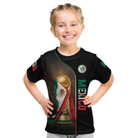 Personalized Mexico Football 2026 Kid T Shirt Trophy Flag Pride Art
