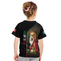 Personalized Mexico Football 2026 Kid T Shirt Trophy Flag Pride Art