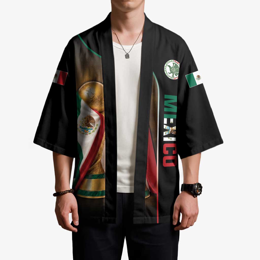 Personalized Mexico Football 2026 Kimono Trophy Flag Pride Art