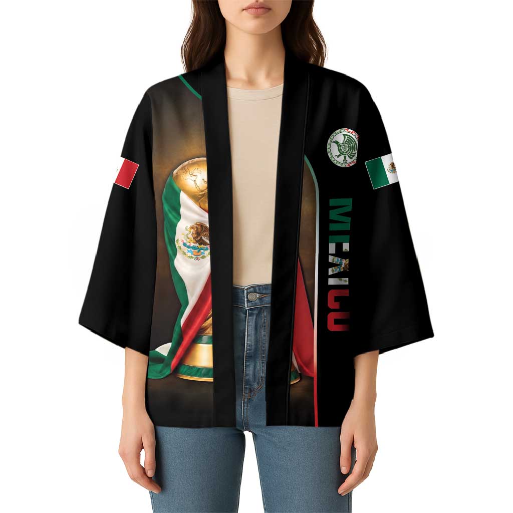 Personalized Mexico Football 2026 Kimono Trophy Flag Pride Art