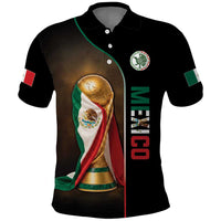 Personalized Mexico Football 2026 Polo Shirt Trophy Flag Pride Art