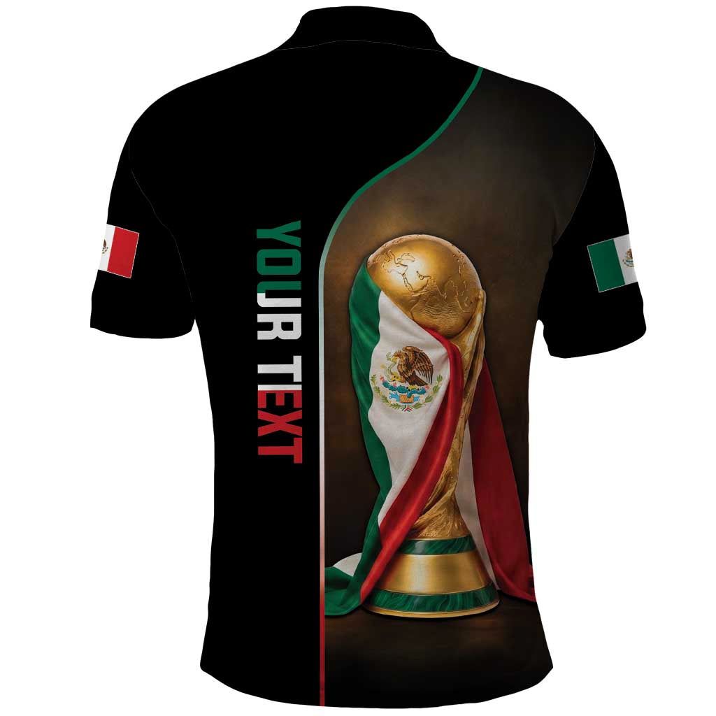 Personalized Mexico Football 2026 Polo Shirt Trophy Flag Pride Art