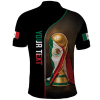 Personalized Mexico Football 2026 Polo Shirt Trophy Flag Pride Art