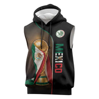 Personalized Mexico Football 2026 Sleeveless Hoodie Trophy Flag Pride Art