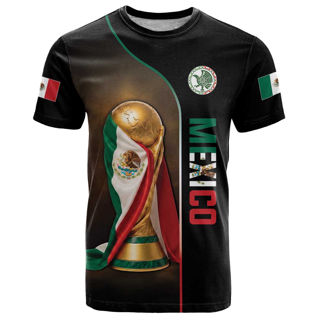 Personalized Mexico Football 2026 T Shirt Trophy Flag Pride Art