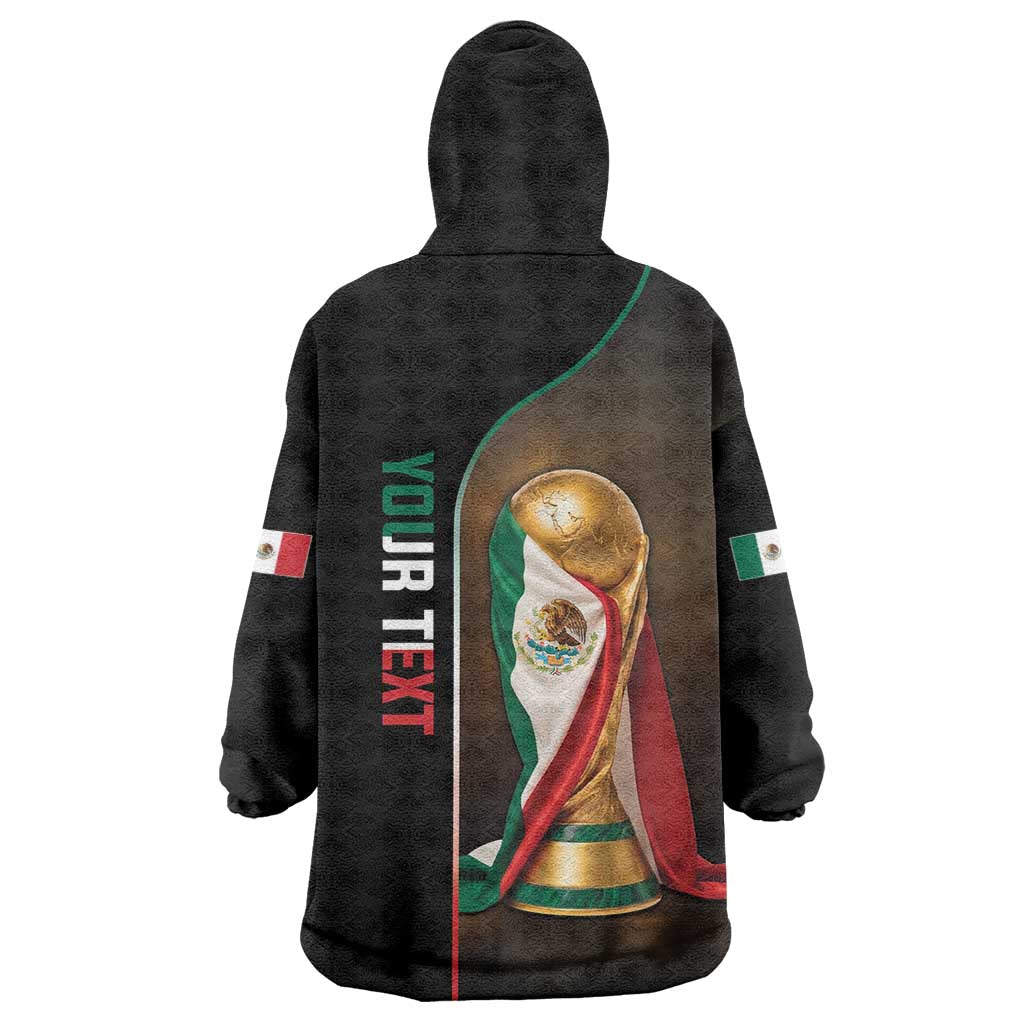 Personalized Mexico Football 2026 Wearable Blanket Hoodie Trophy Flag Pride Art