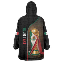 Personalized Mexico Football 2026 Wearable Blanket Hoodie Trophy Flag Pride Art
