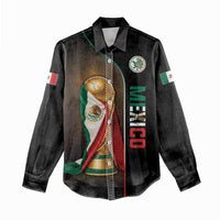 Personalized Mexico Football 2026 Women Casual Shirt Trophy Flag Pride Art