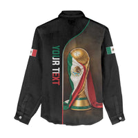 Personalized Mexico Football 2026 Women Casual Shirt Trophy Flag Pride Art