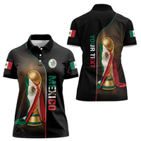Personalized Mexico Football 2026 Women Polo Shirt Trophy Flag Pride Art