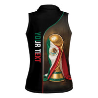 Personalized Mexico Football 2026 Women Sleeveless Polo Shirt Trophy Flag Pride Art