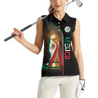 Personalized Mexico Football 2026 Women Sleeveless Polo Shirt Trophy Flag Pride Art