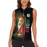 Personalized Mexico Football 2026 Women Sleeveless Polo Shirt Trophy Flag Pride Art