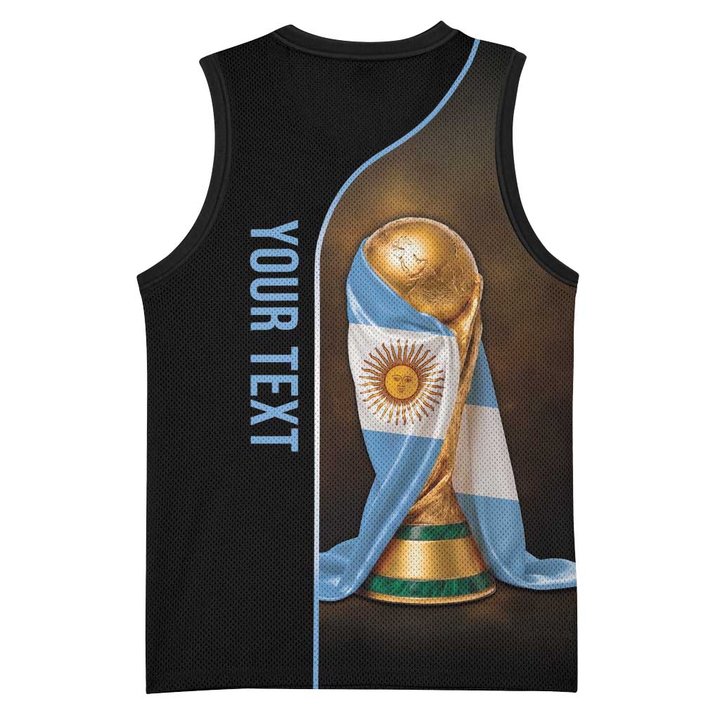 Personalized Argentina Football 2026 Basketball Jersey Trophy Flag Pride Art