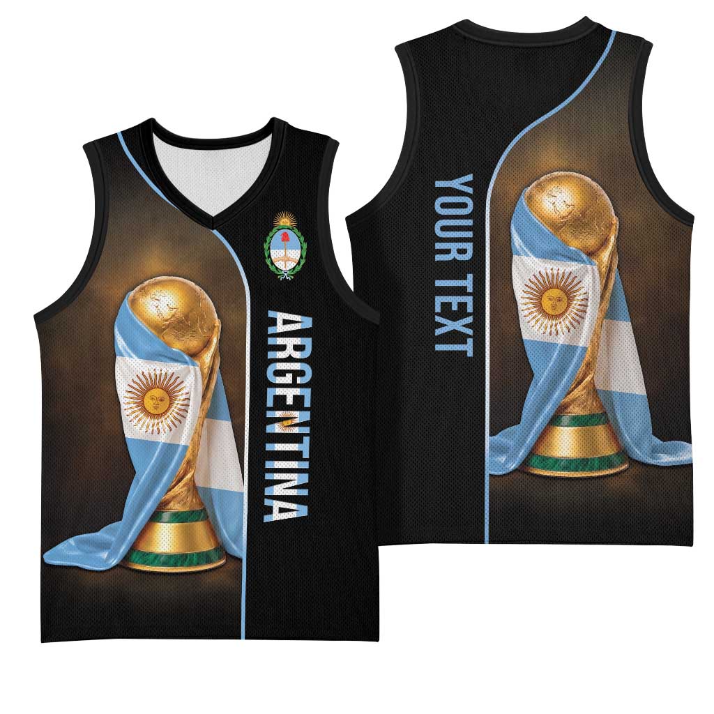 Personalized Argentina Football 2026 Basketball Jersey Trophy Flag Pride Art