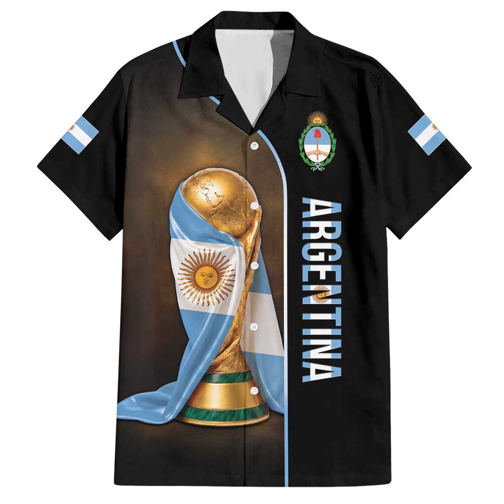 Personalized Argentina Football 2026 Hawaiian Shirt Trophy Flag Pride Art
