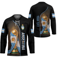 Personalized Argentina Football 2026 Hockey Jersey Trophy Flag Pride Art