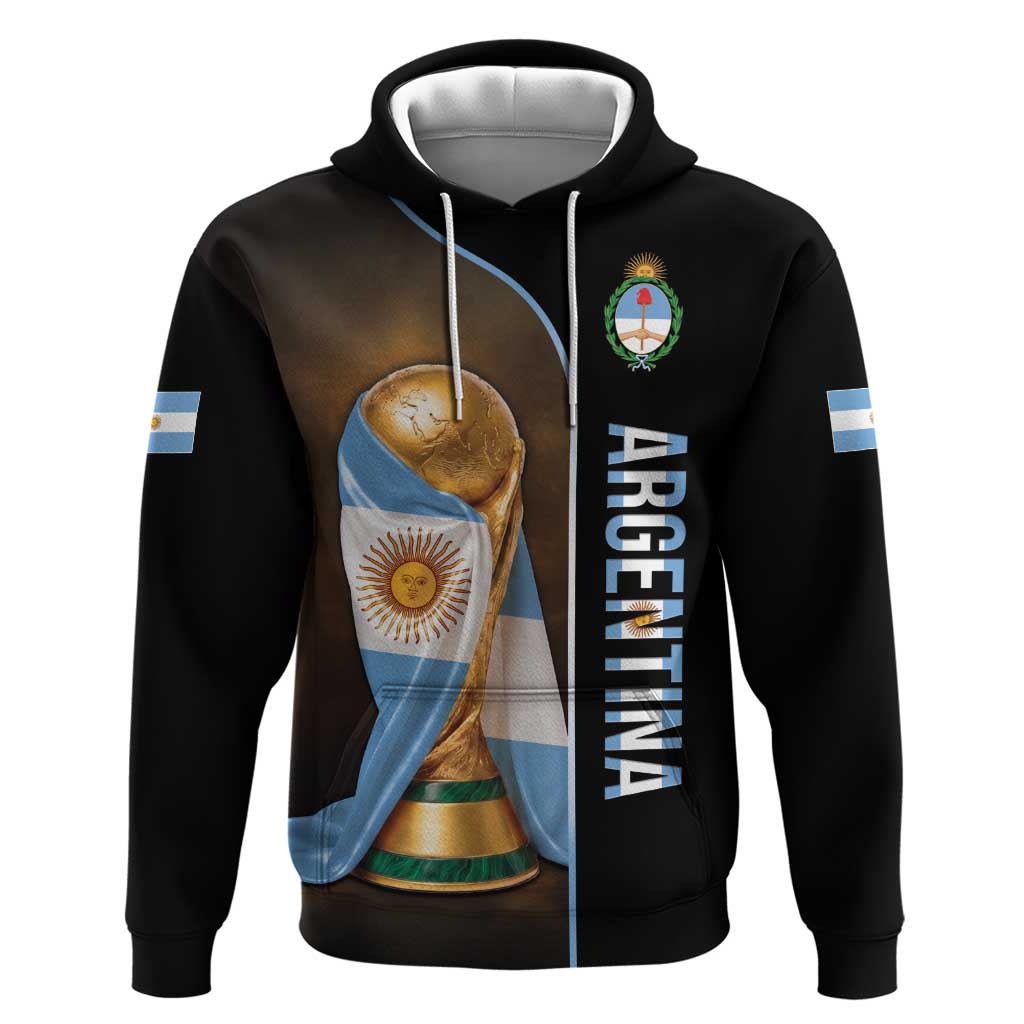 Personalized Argentina Football 2026 Hoodie Trophy Flag Pride Art