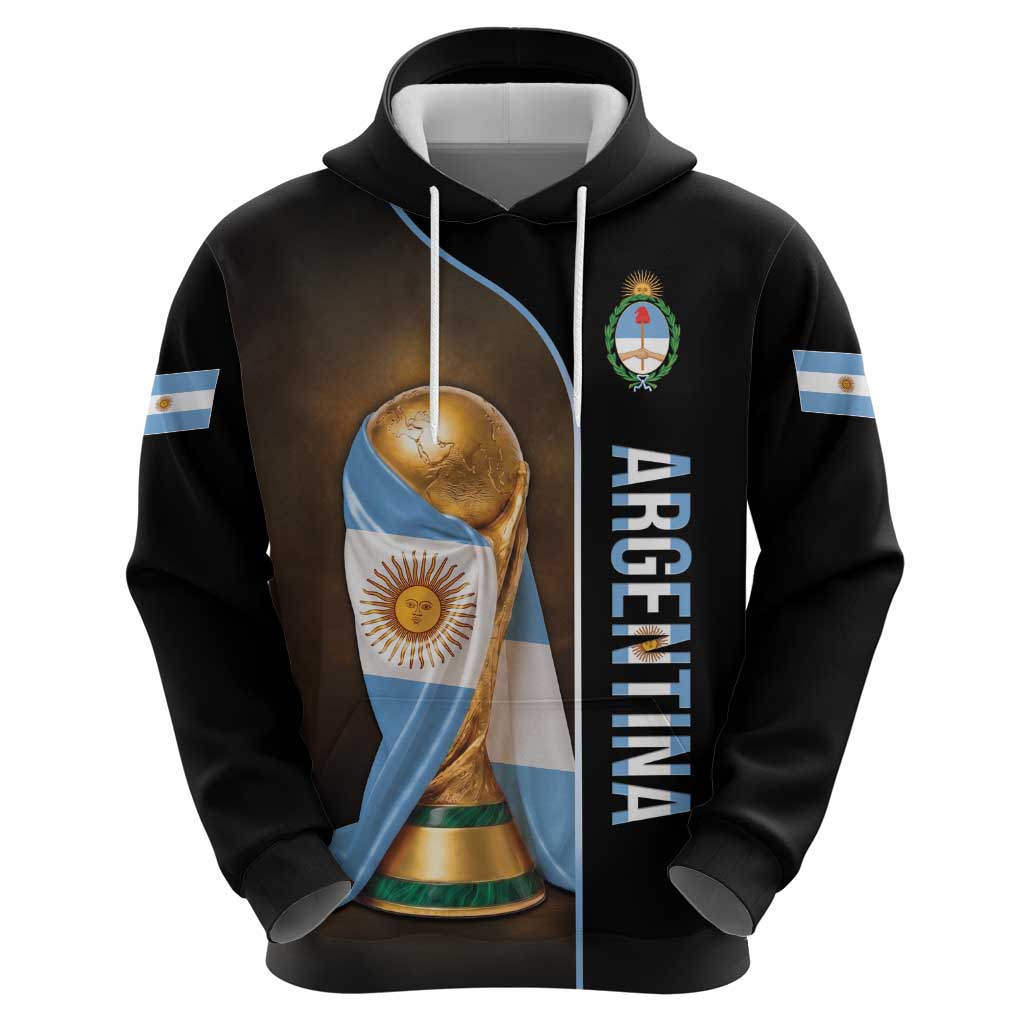 Personalized Argentina Football 2026 Hoodie Trophy Flag Pride Art