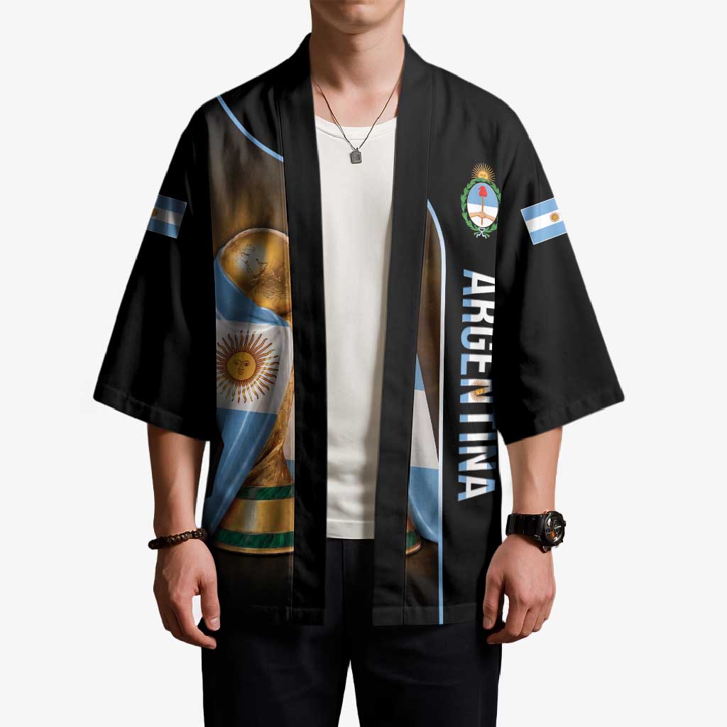 Personalized Argentina Football 2026 Kimono Trophy Flag Pride Art