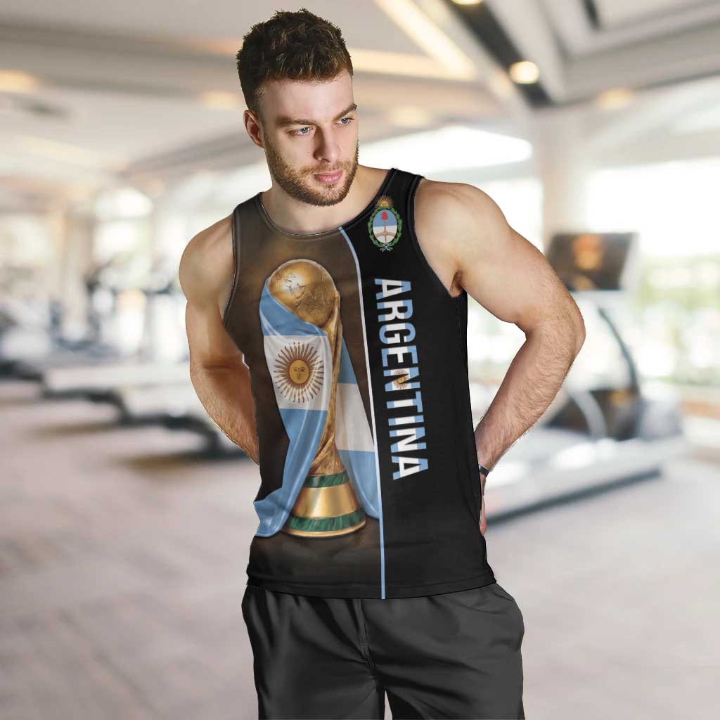 Personalized Argentina Football 2026 Men Tank Top Trophy Flag Pride Art
