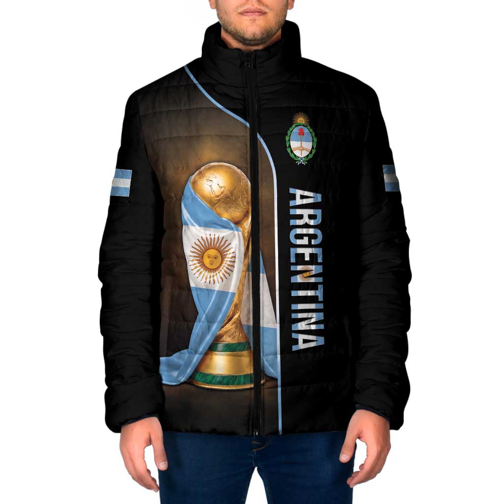 Personalized Argentina Football 2026 Padded Jacket Trophy Flag Pride Art
