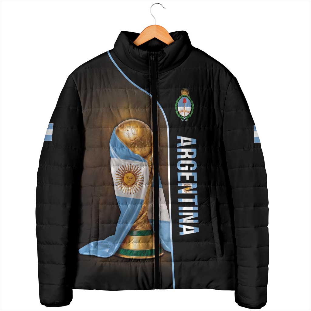 Personalized Argentina Football 2026 Padded Jacket Trophy Flag Pride Art