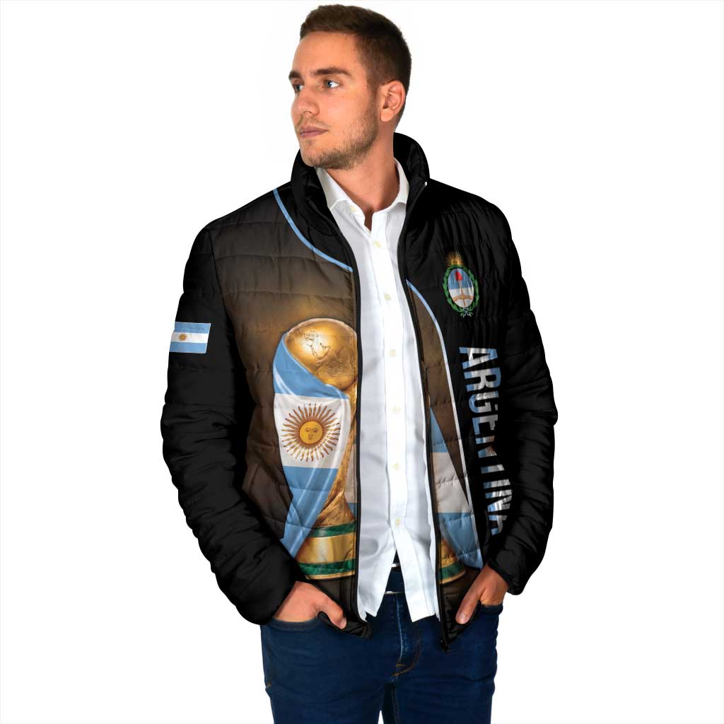 Personalized Argentina Football 2026 Padded Jacket Trophy Flag Pride Art