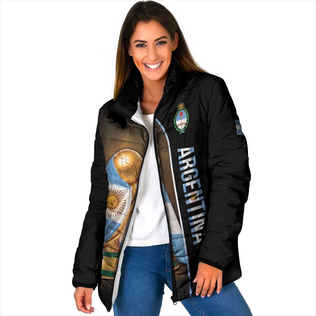 Personalized Argentina Football 2026 Padded Jacket Trophy Flag Pride Art