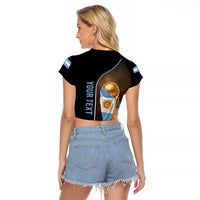 Personalized Argentina Football 2026 Raglan Cropped T Shirt Trophy Flag Pride Art