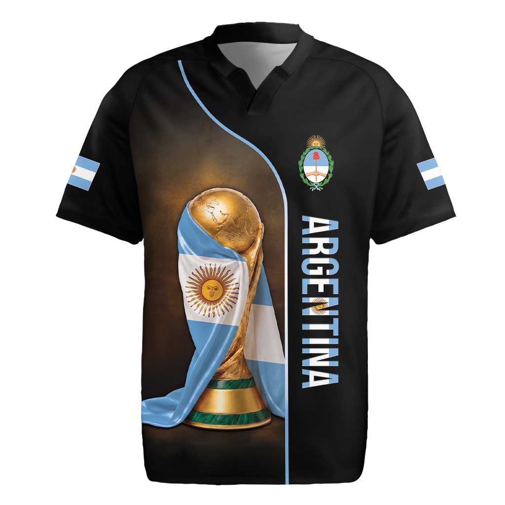 Personalized Argentina Football 2026 Rugby Jersey Trophy Flag Pride Art